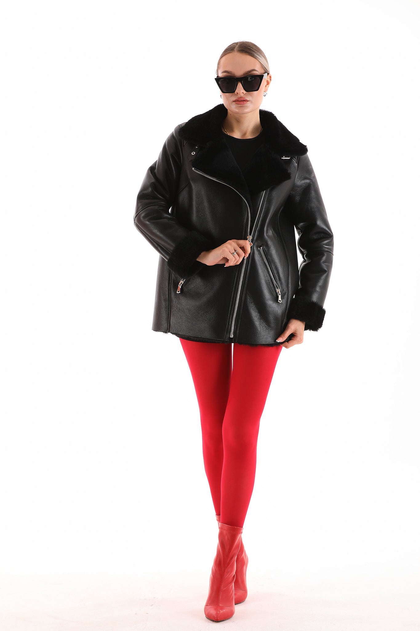 The Prague Black Leather Jacket - Vinci Leather