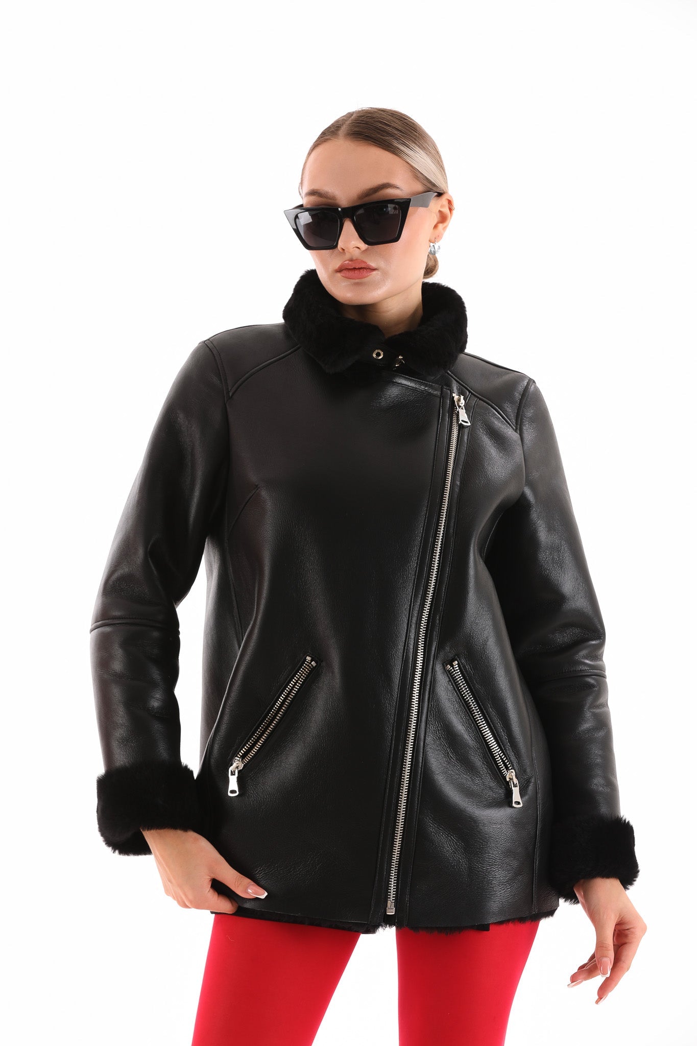 The Prague Black Leather Jacket - Vinci Leather
