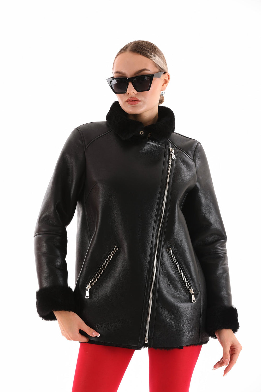 The Prague Black Leather Jacket - Vinci Leather
