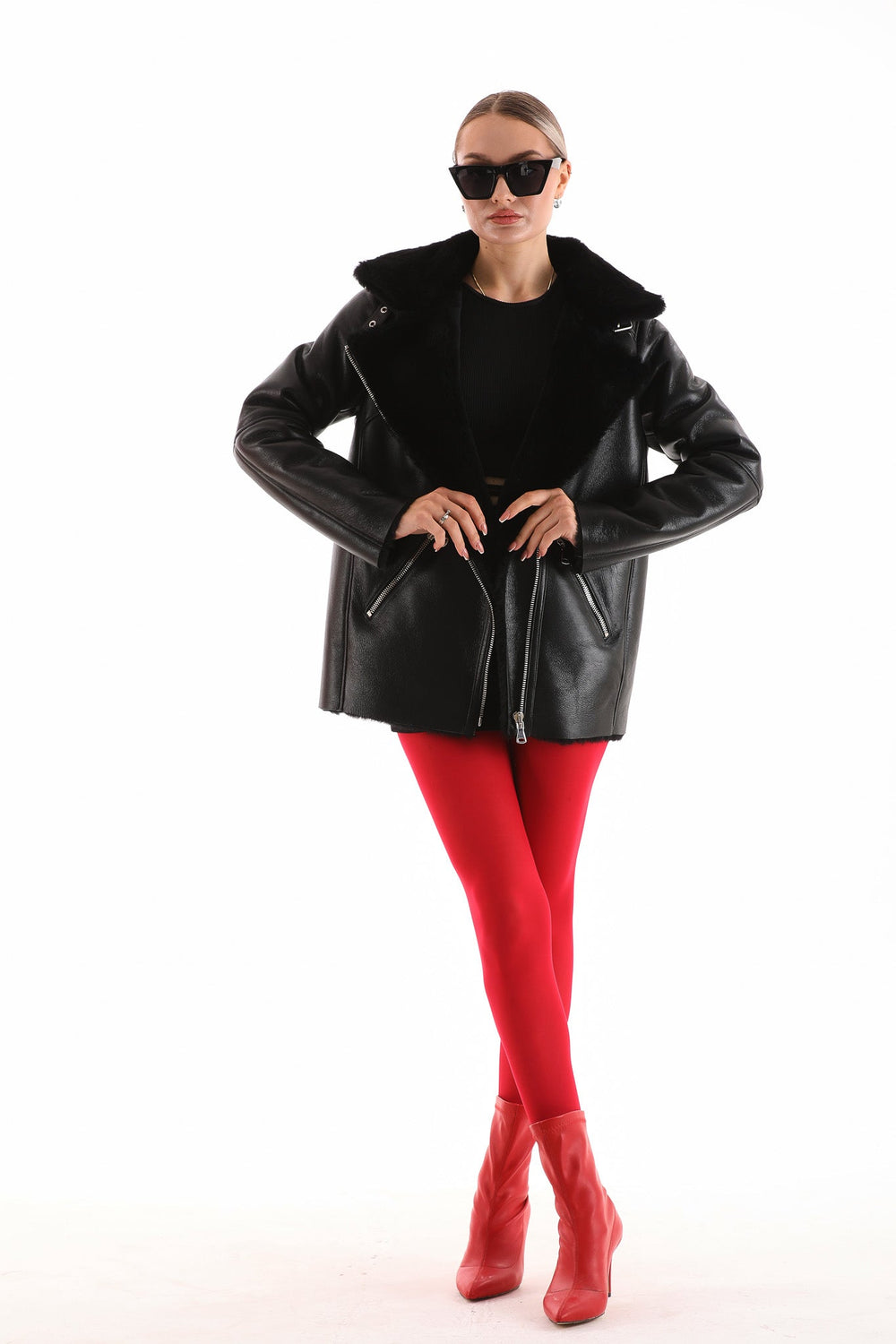 The Prague Black Leather Jacket - Vinci Leather