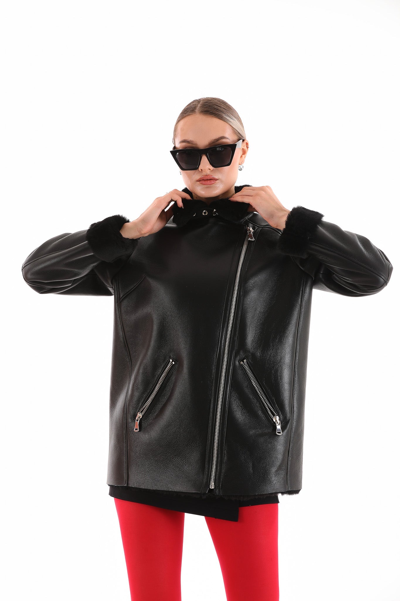 The Prague Black Leather Jacket - Vinci Leather