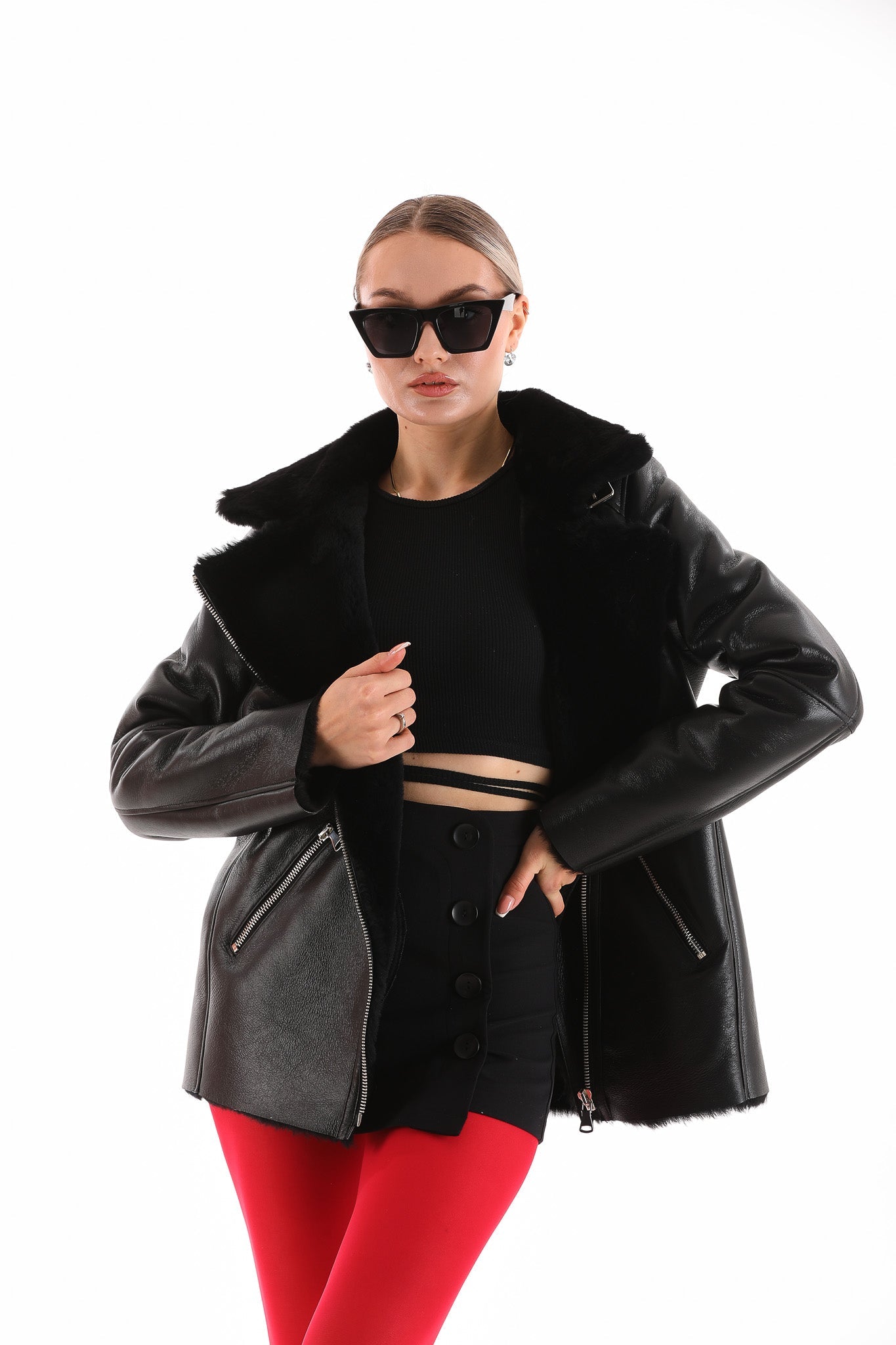 The Prague Black Leather Jacket - Vinci Leather