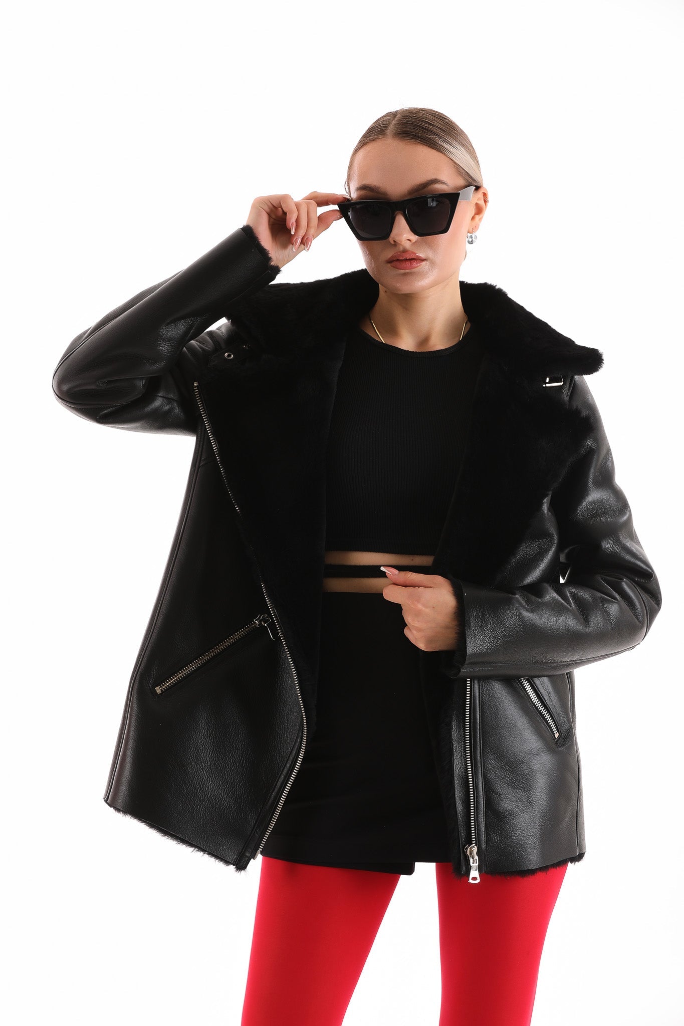 The Prague Black Leather Jacket - Vinci Leather