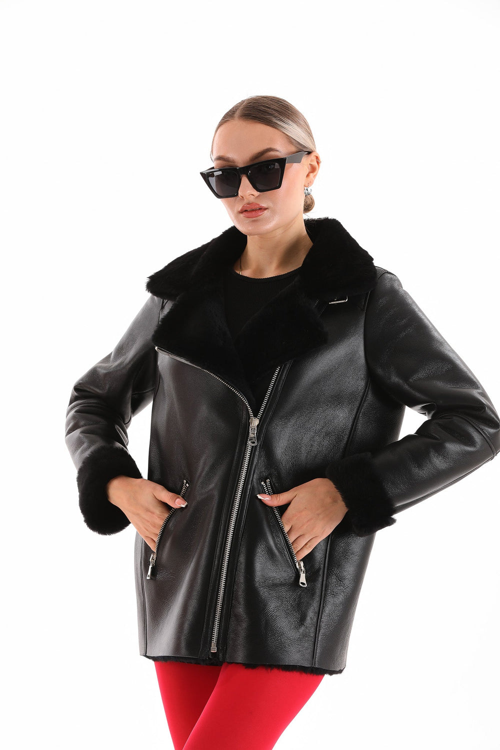 The Prague Black Leather Jacket - Vinci Leather