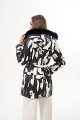 The Prisma Black White Leather Jacket - Vinci Leather