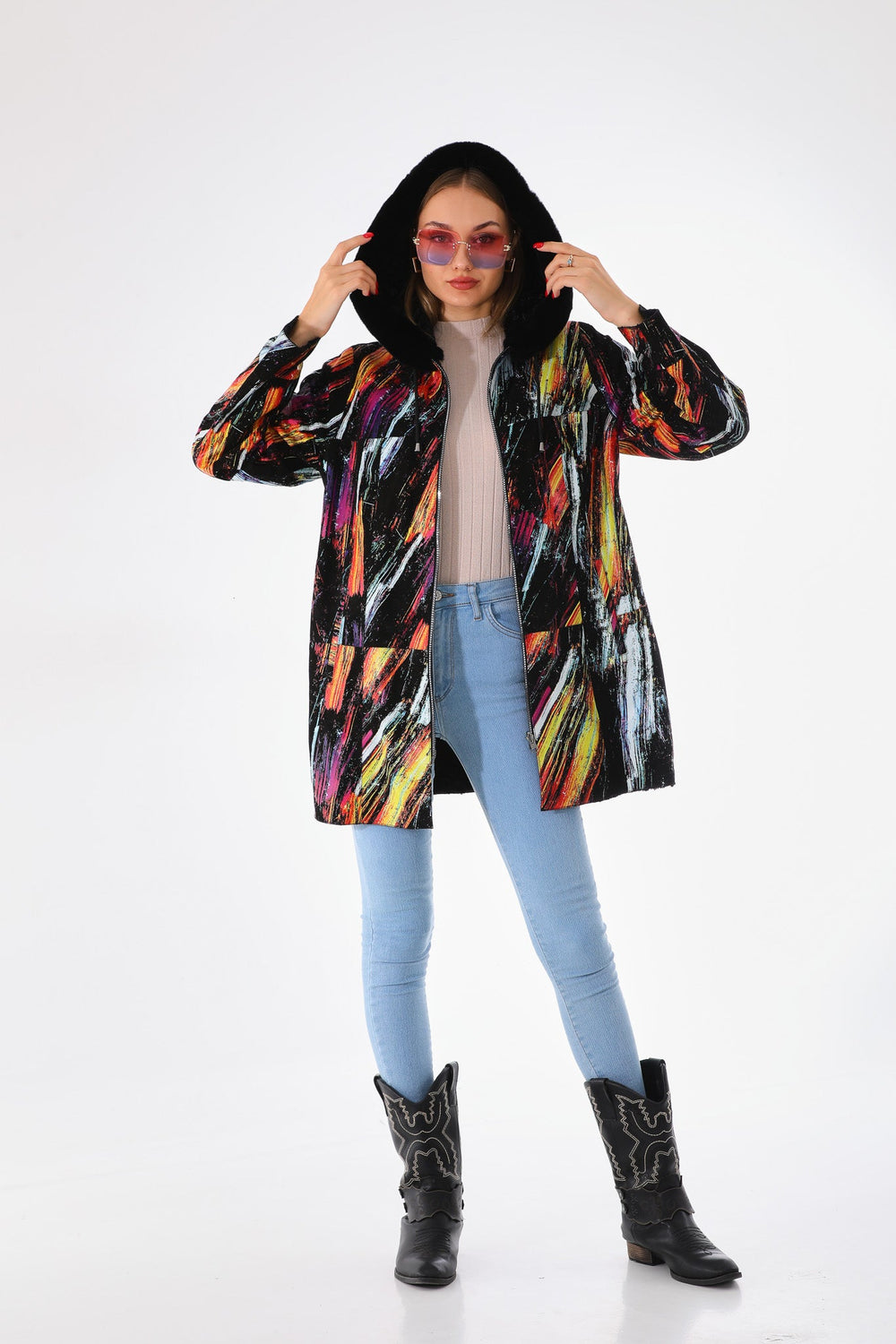 The Prisma Multicolor Leather Jacket - Vinci Leather