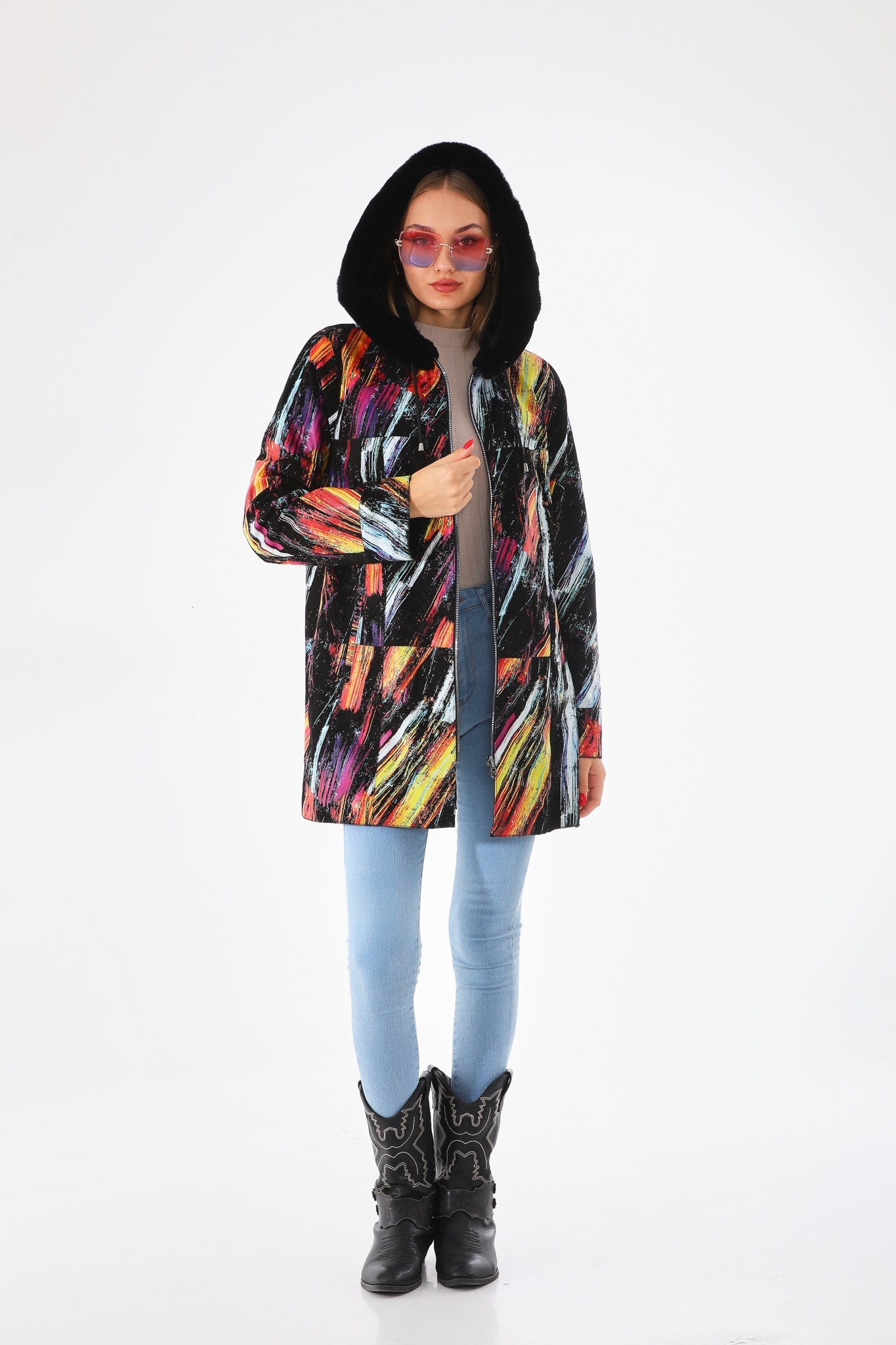 The Prisma Multicolor Leather Jacket - Vinci Leather