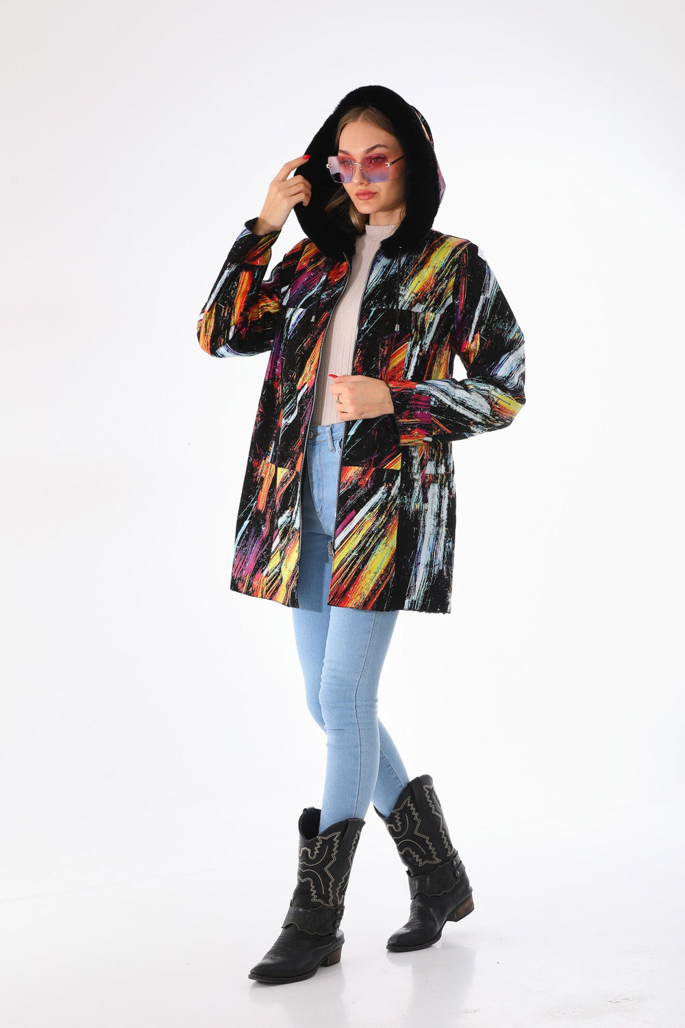 The Prisma Multicolor Leather Jacket - Vinci Leather