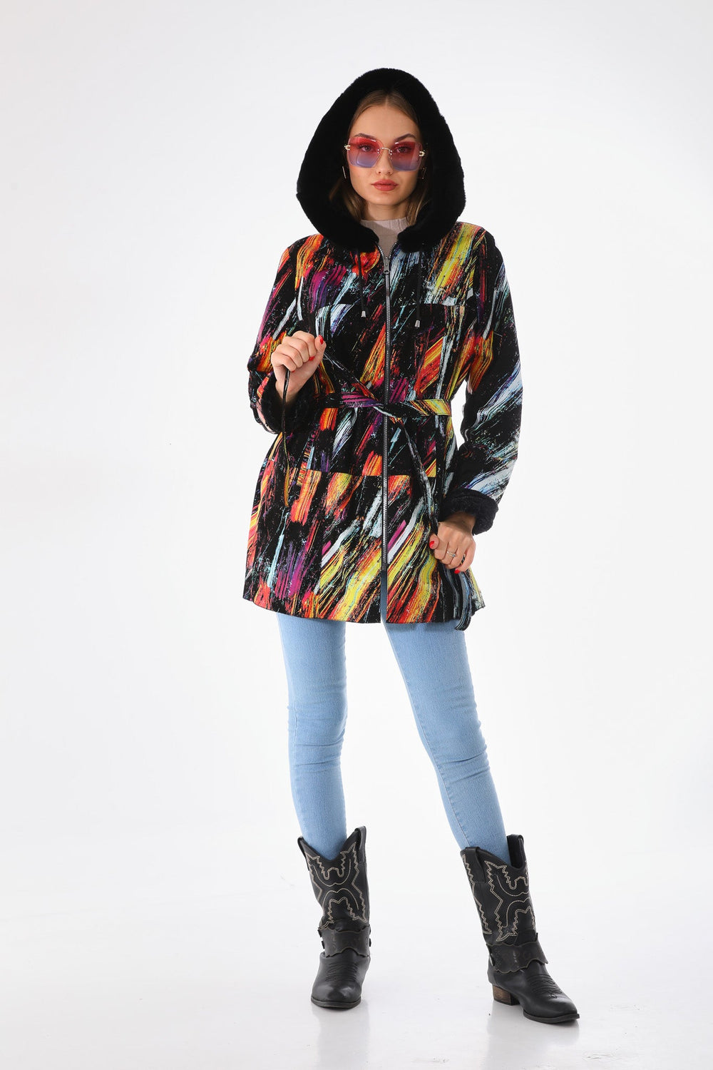 The Prisma Multicolor Leather Jacket - Vinci Leather