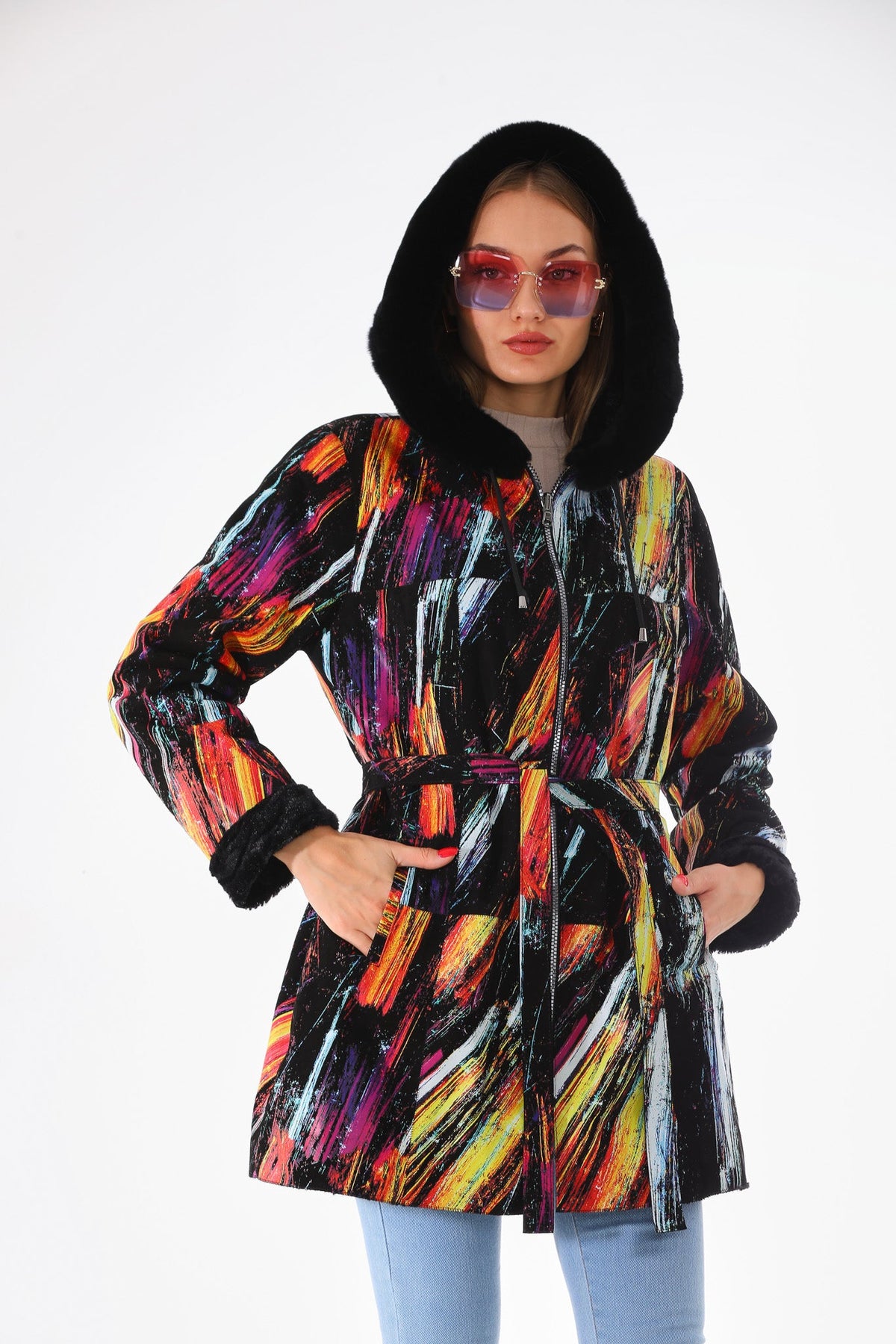 The Prisma Multicolor Leather Jacket - Vinci Leather