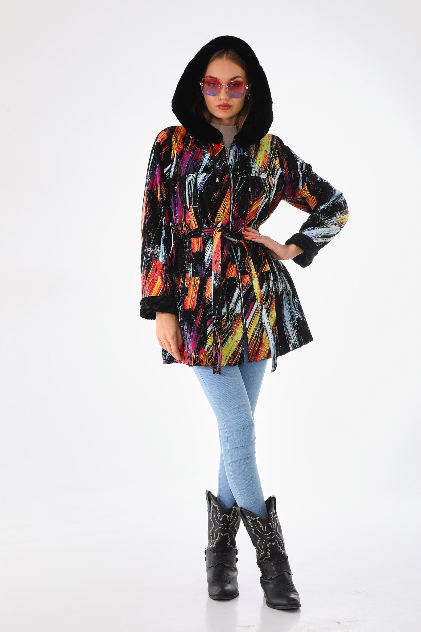 The Prisma Multicolor Leather Jacket - Vinci Leather