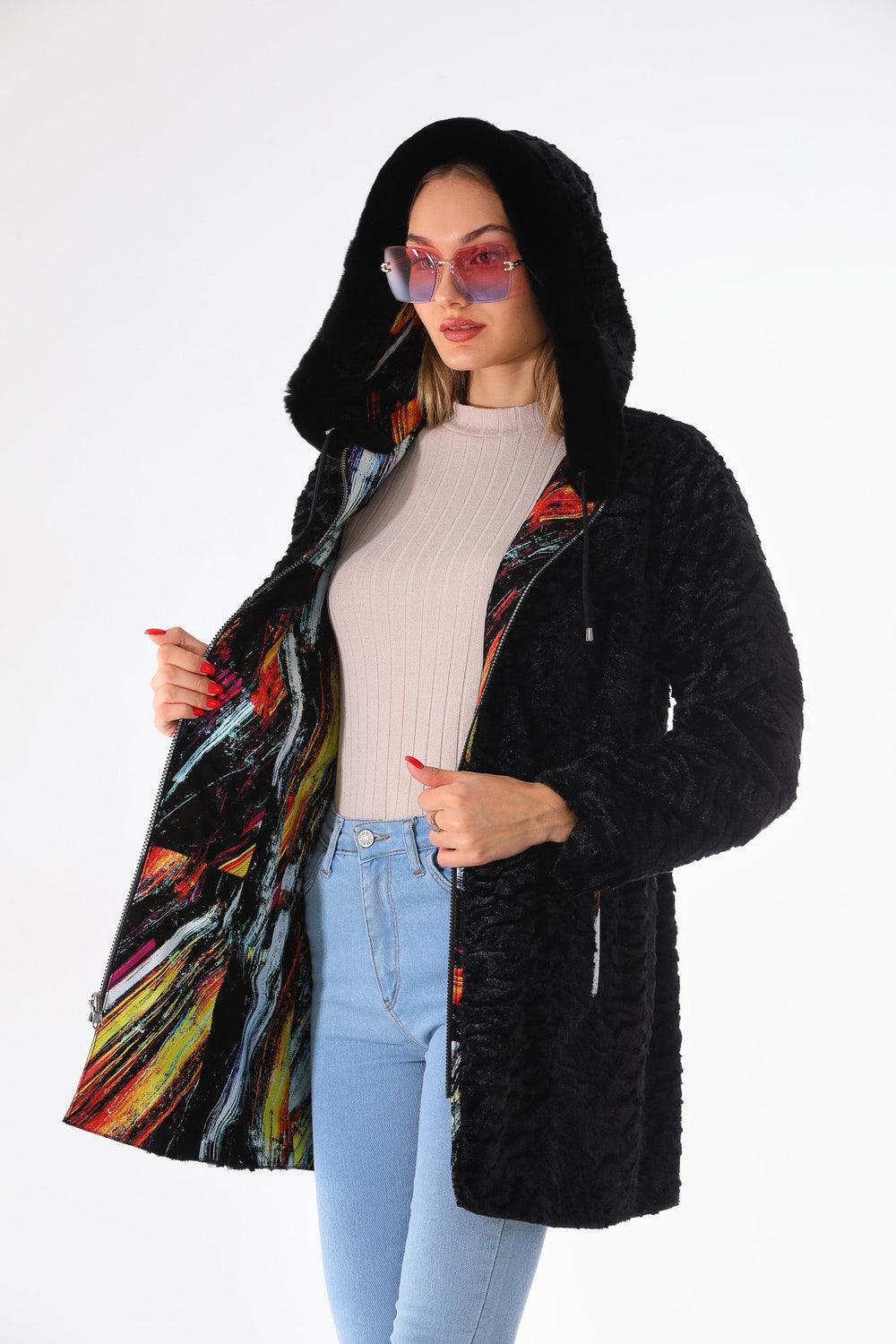 The Prisma Multicolor Leather Jacket - Vinci Leather