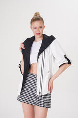 The Hudson White Leather Jacket - Vinci Leather