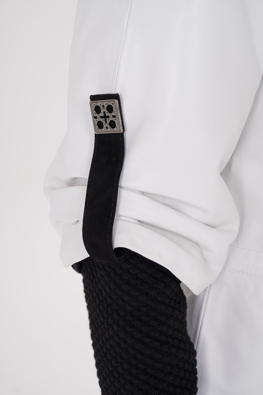 The Hudson White Leather Jacket - Vinci Leather