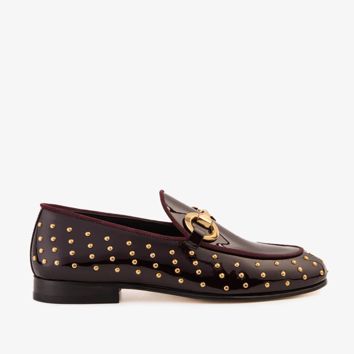 The Jupiter  Shoe Burgundy Spike Leather  Bit Dress Loafer Limited Edition Shoe - Vinci Leather