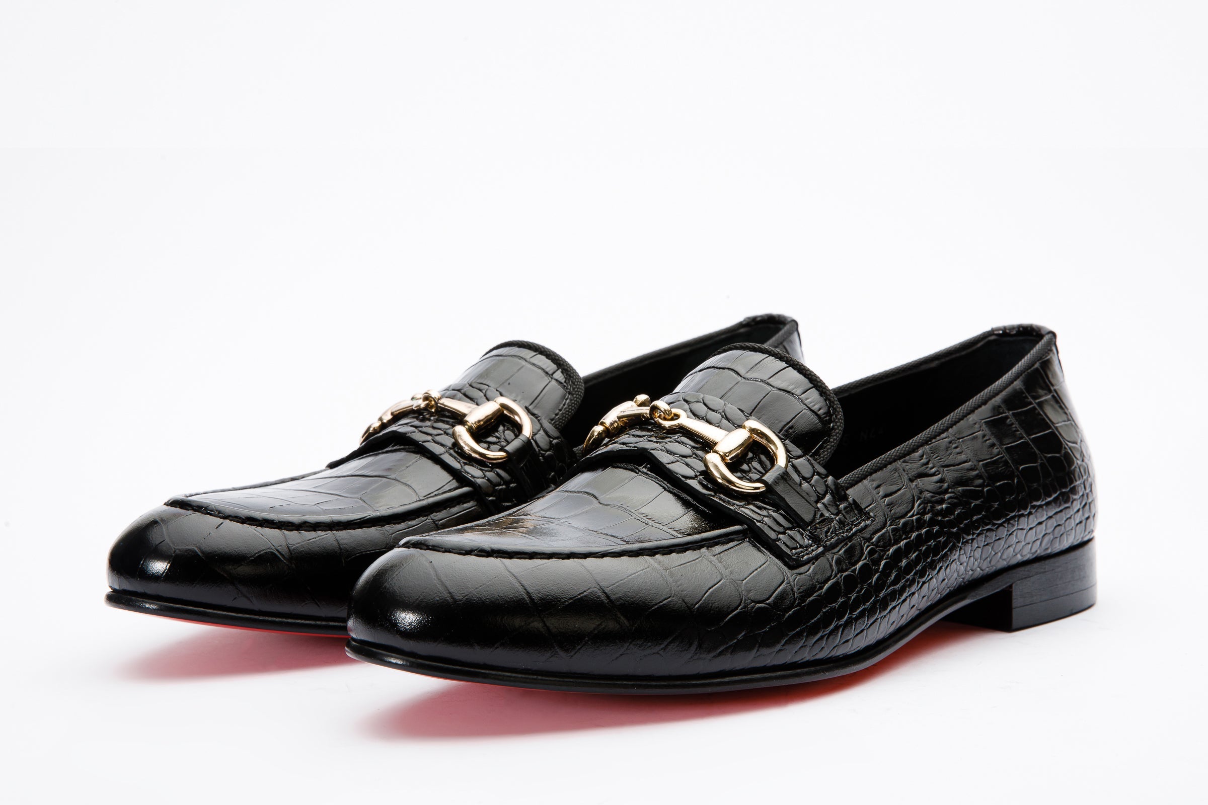 The Monaco Black Leather Shoe Bit Loafer - Vinci Leather