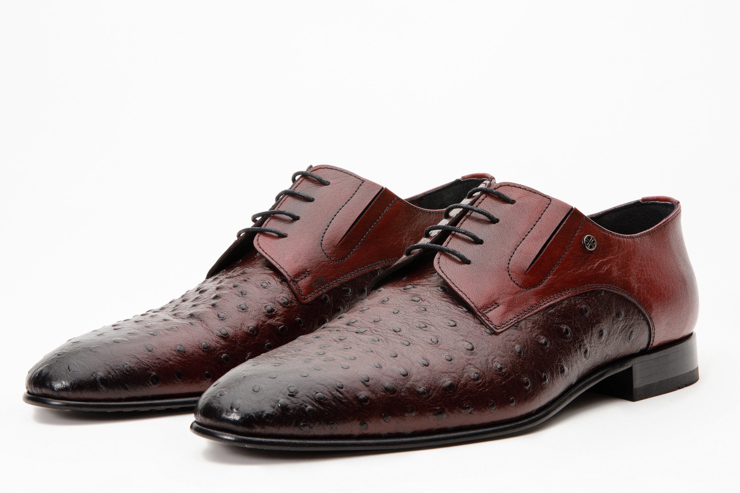 The Porto Alegre Burgundy Leather Derby Shoe - Vinci Leather