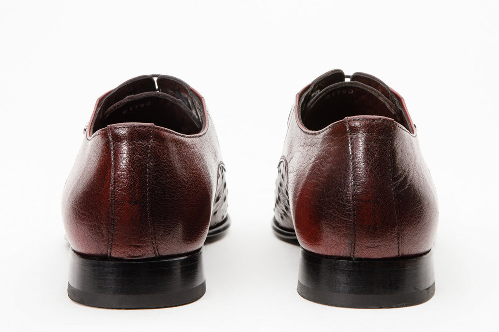 The Porto Alegre Burgundy Leather Derby Shoe - Vinci Leather