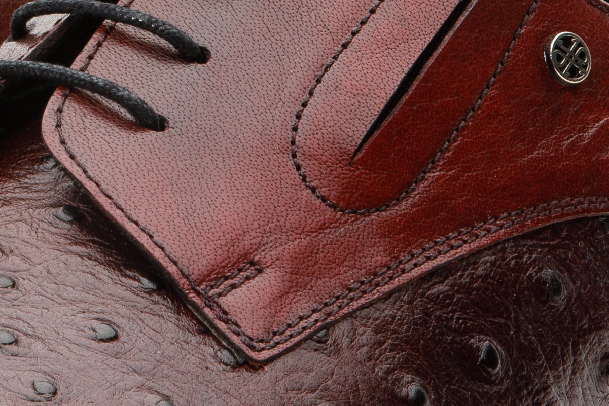 The Porto Alegre Burgundy Leather Derby Shoe - Vinci Leather