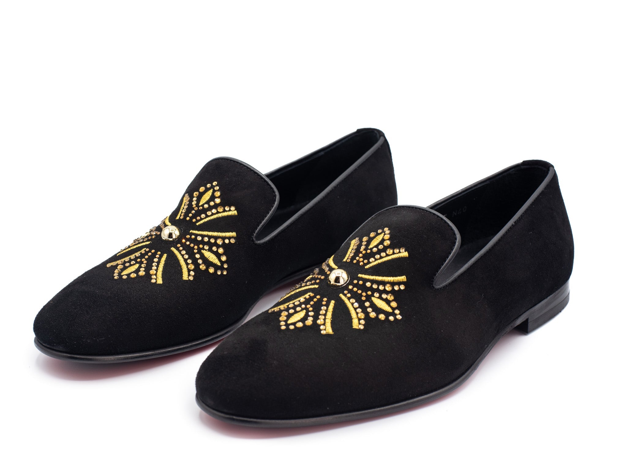 The Lazio Shoe Black Suede Slip-on Loafer Shoe - Vinci Leather
