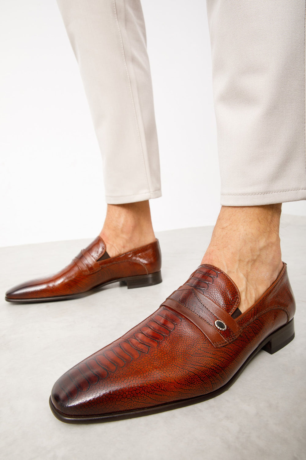 The Bangkok Tan Penny Loafer Shoe - Vinci Leather