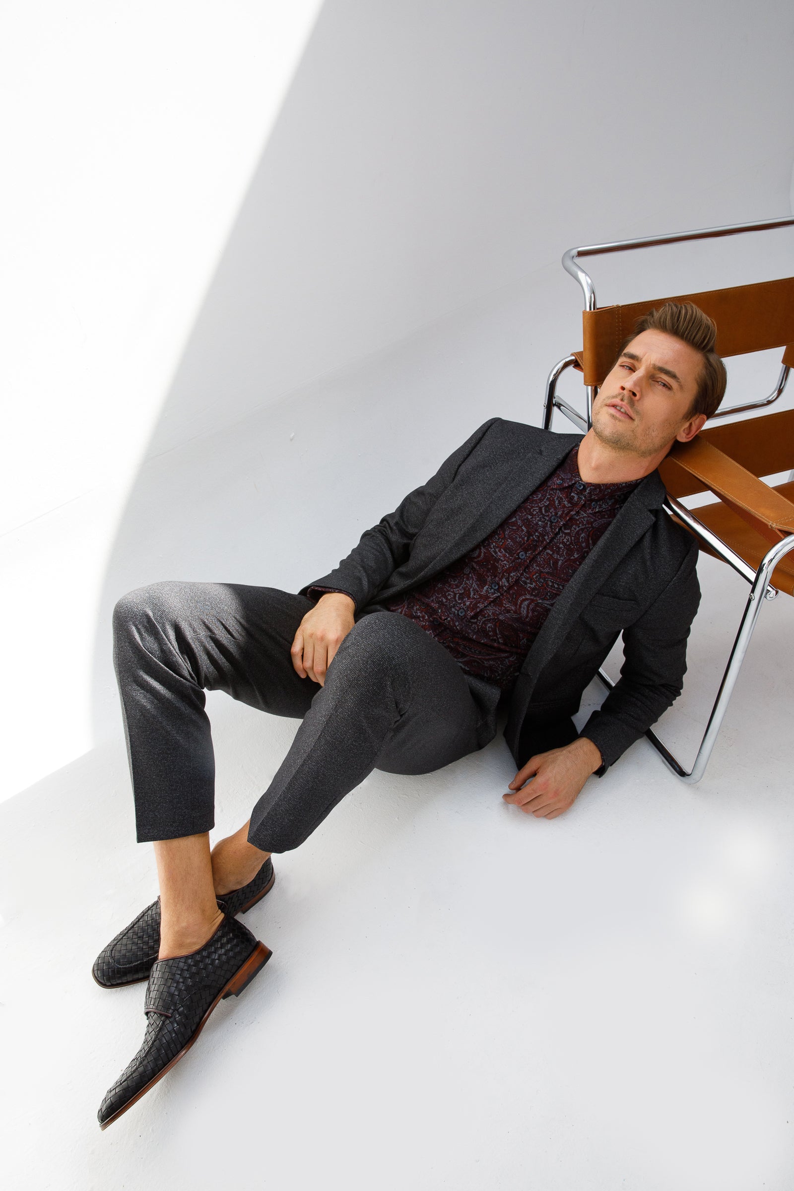 The Turan Black Woven Double Monk Strap Dress Shoe - Vinci Leather