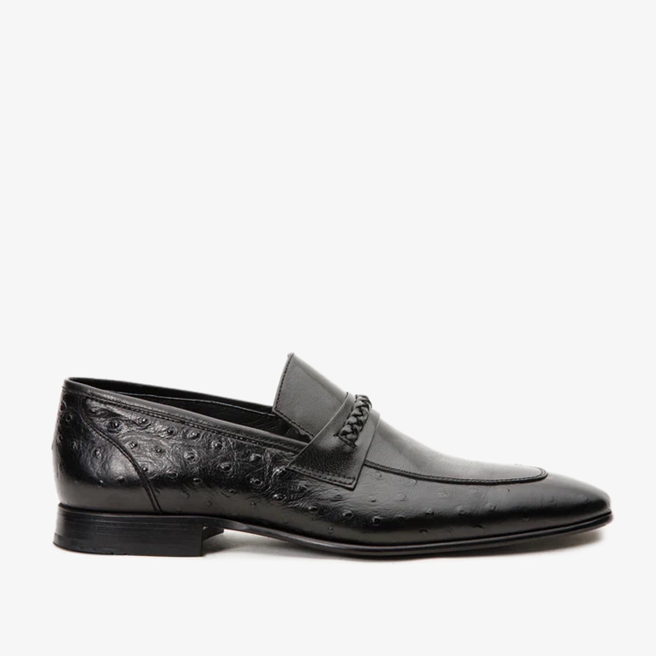 The Johannesburg Black Leather Dress Loafer  Shoe - Vinci Leather