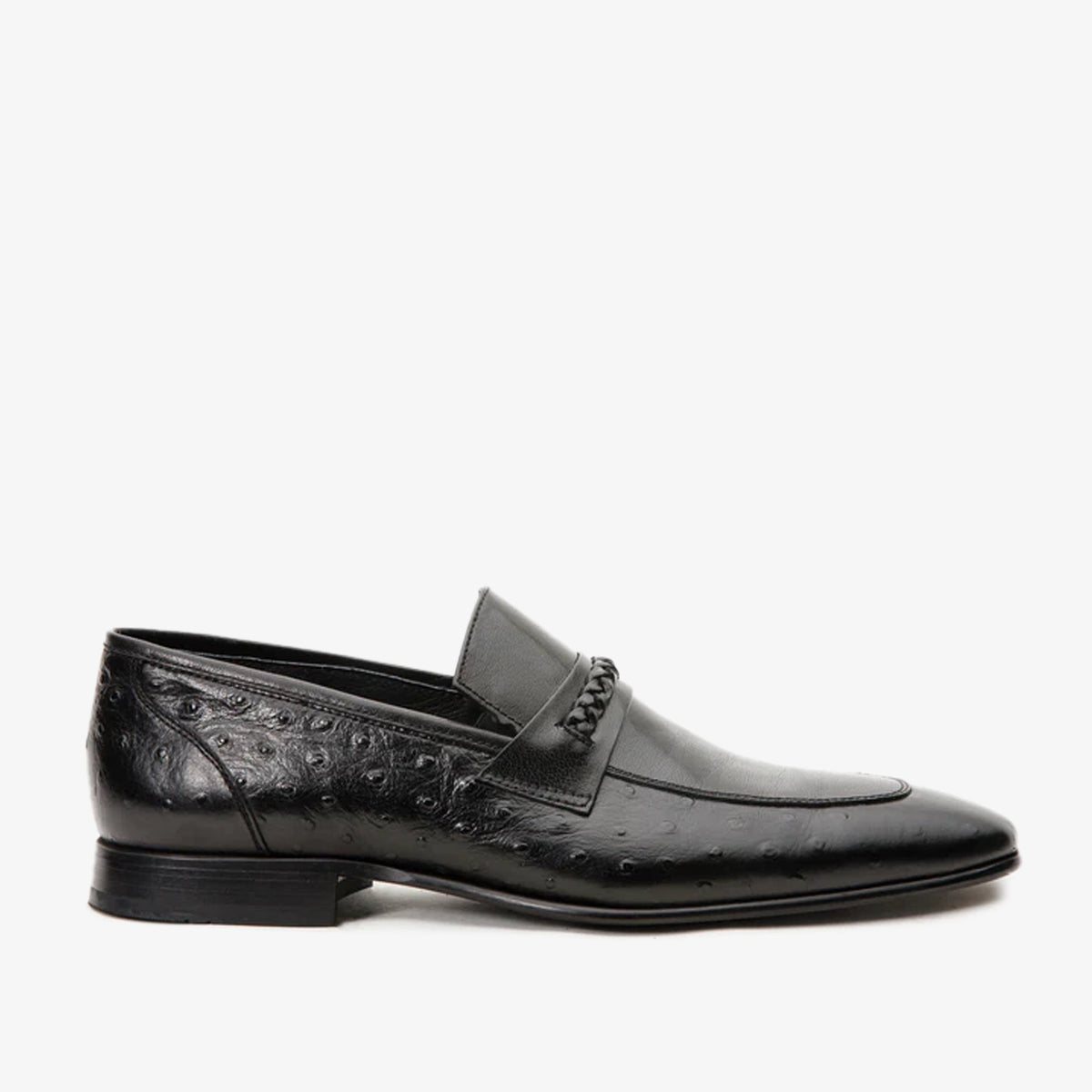 The Johannesburg Black Leather Dress Loafer  Shoe - Vinci Leather