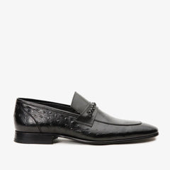 The Johannesburg Black Leather Dress Loafer  Shoe - Vinci Leather