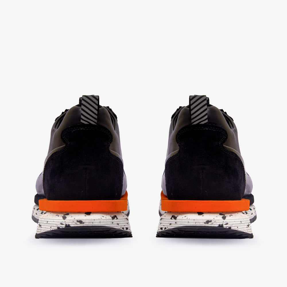 The Milford  Black  Leather Sneaker - Vinci Leather