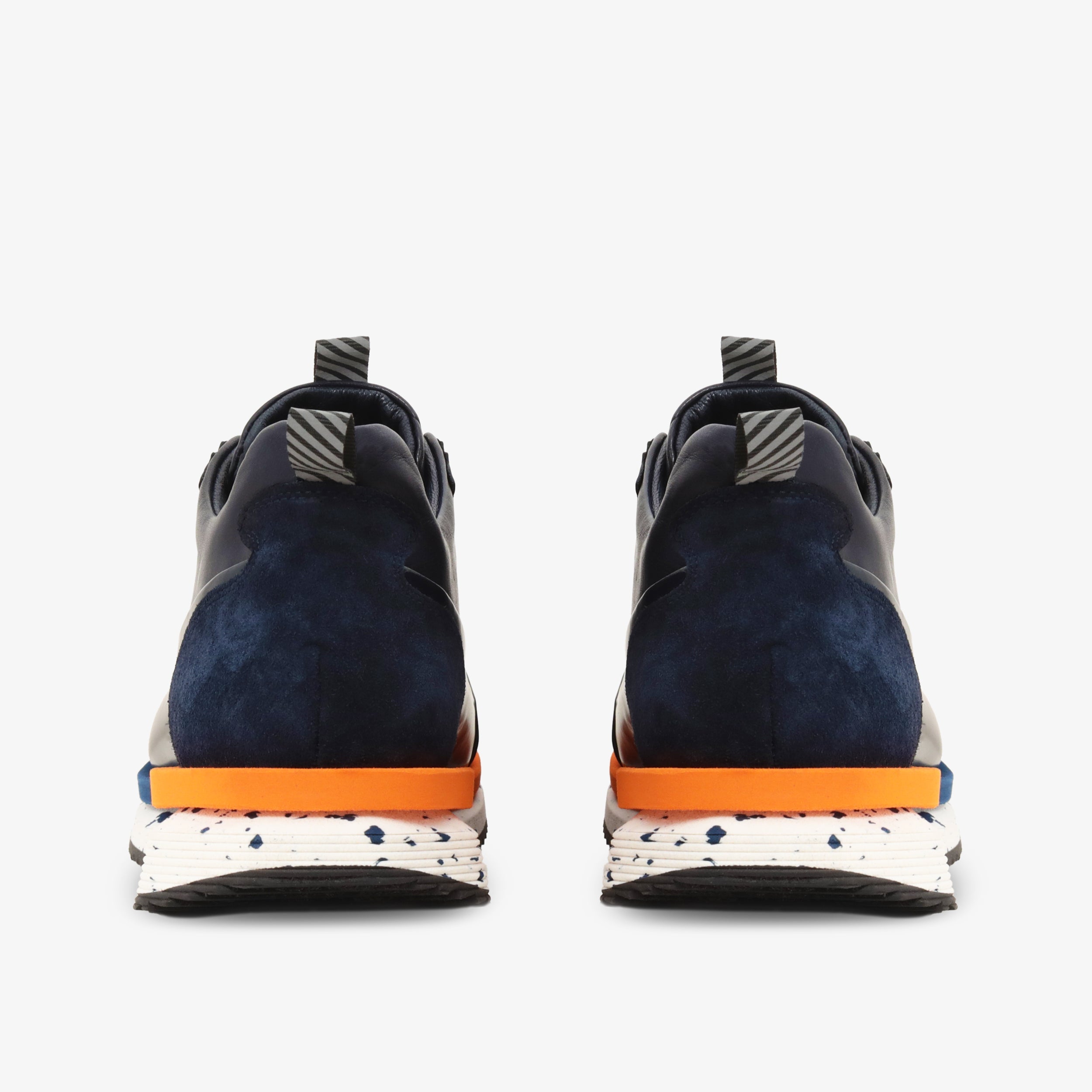 The Milford Navy Blue  Leather Sneaker - Vinci Leather