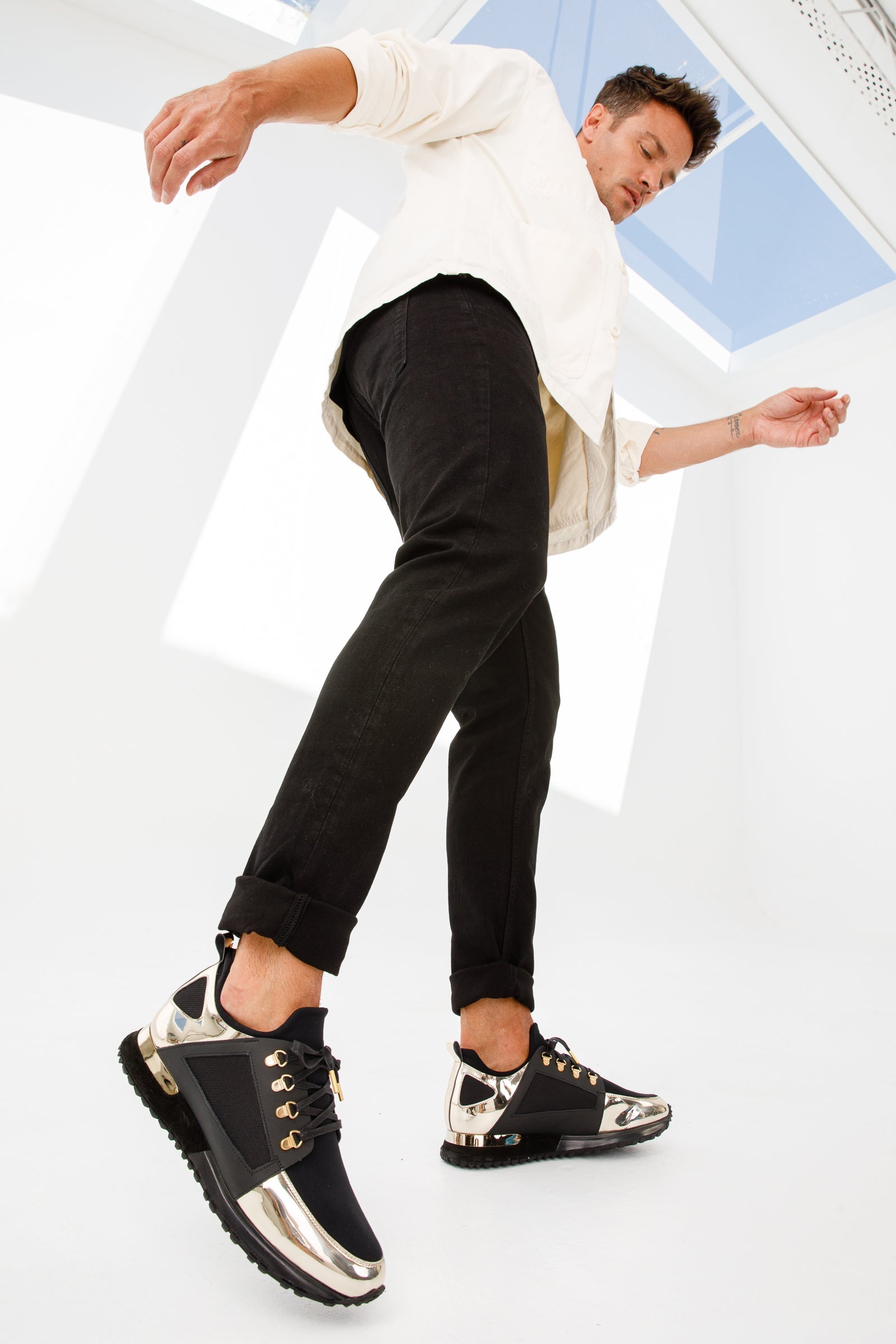 The Emir Gold Leather Sneaker Limited Edition - Vinci Leather