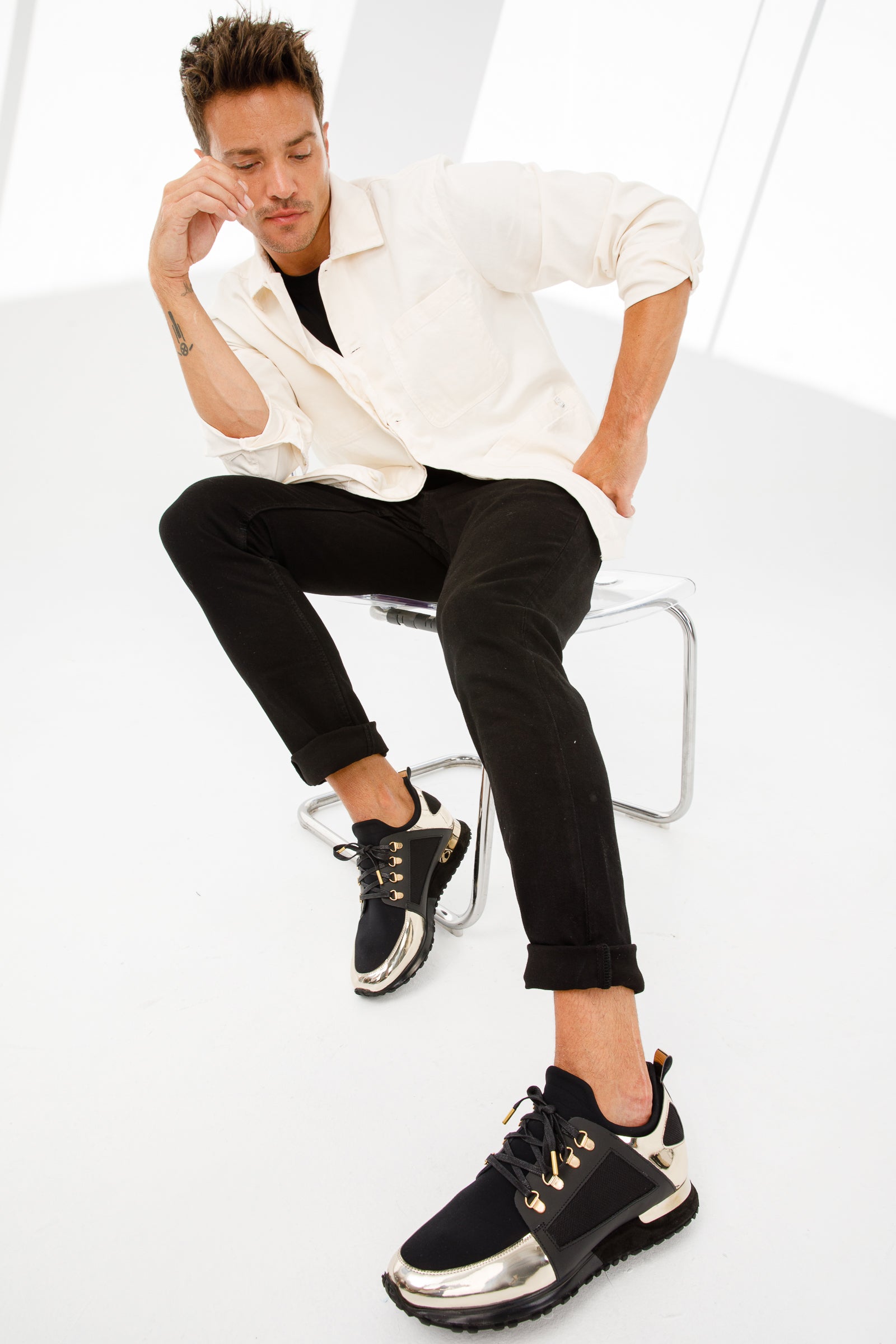 The Emir Gold Leather Sneaker Limited Edition - Vinci Leather