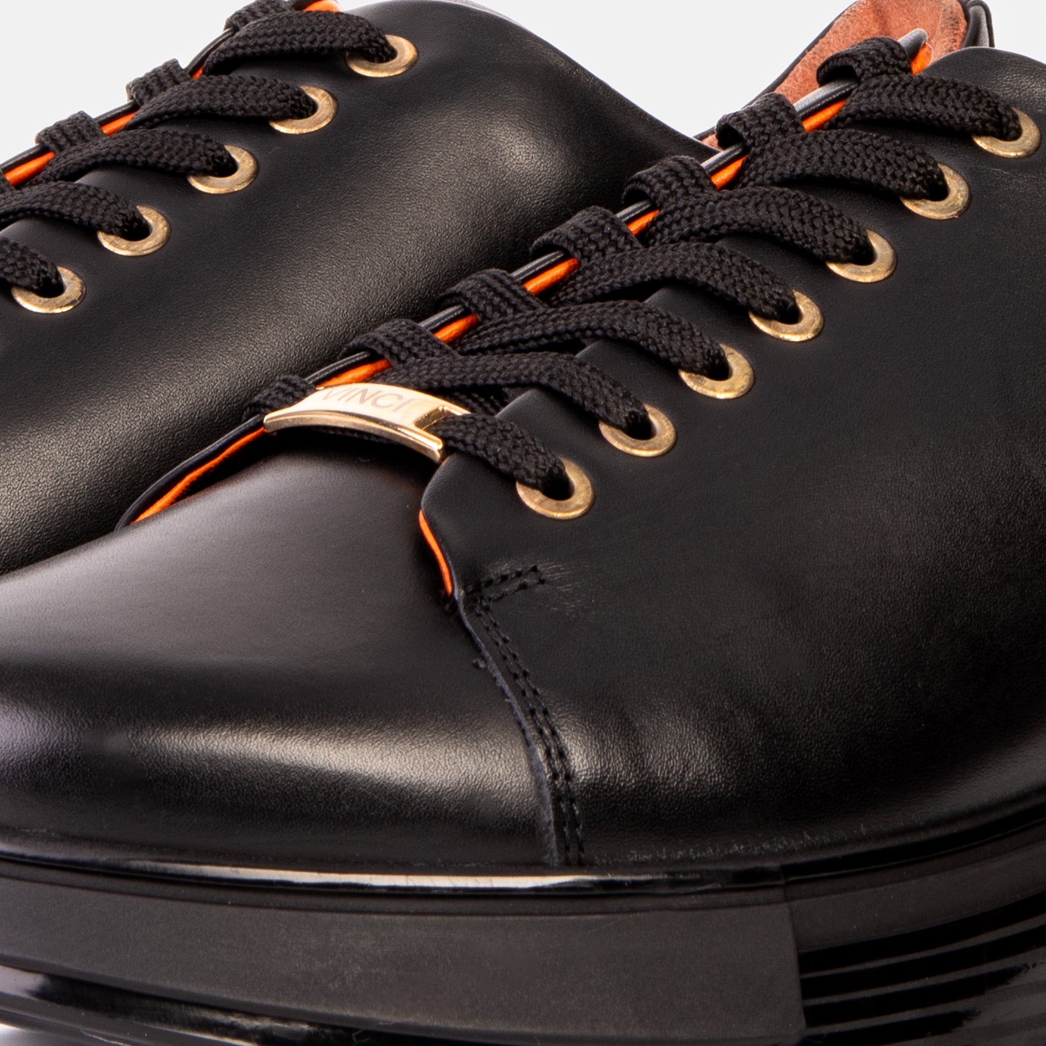 The Peklin Black Leather Sneaker - Vinci Leather