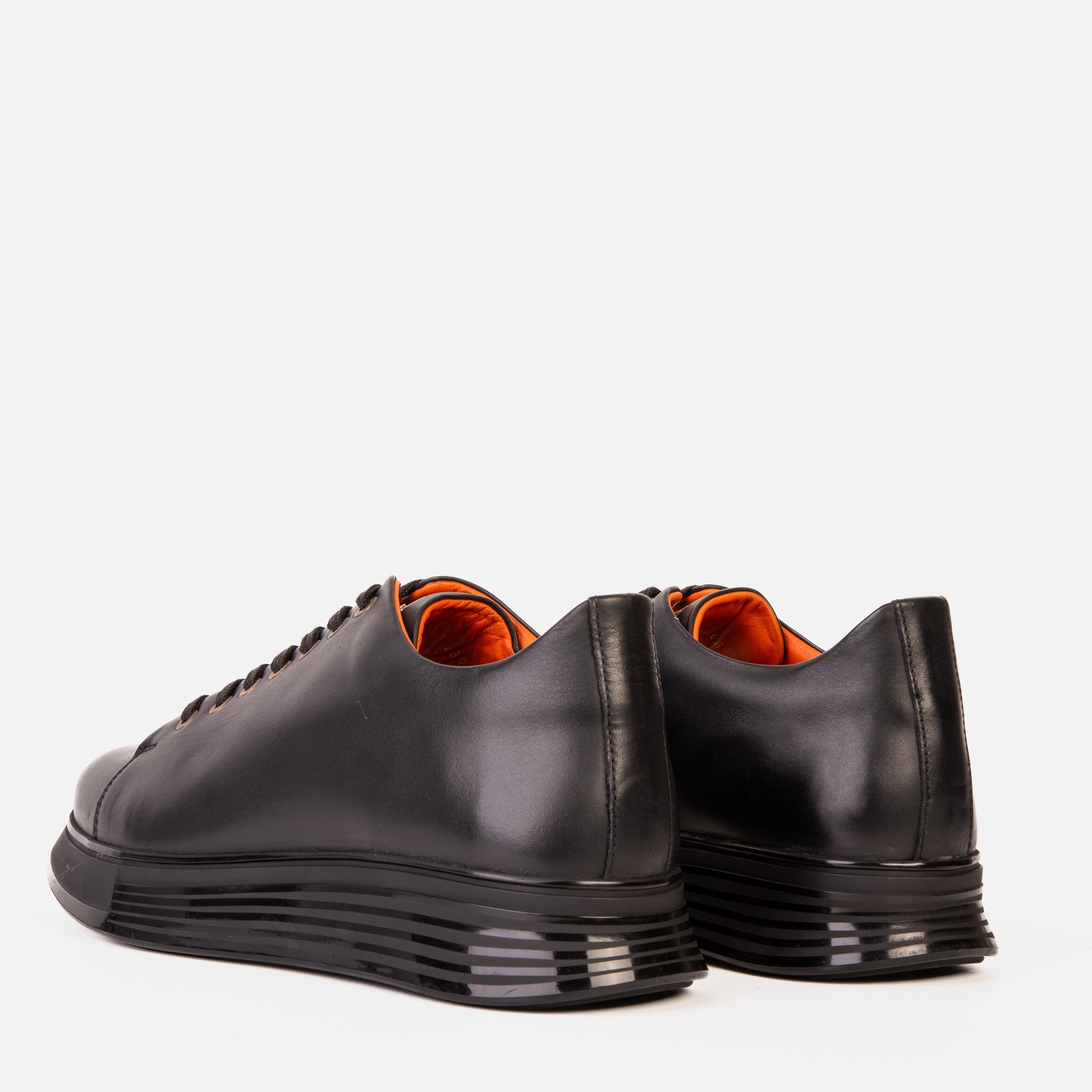The Peklin Black Leather Sneaker - Vinci Leather