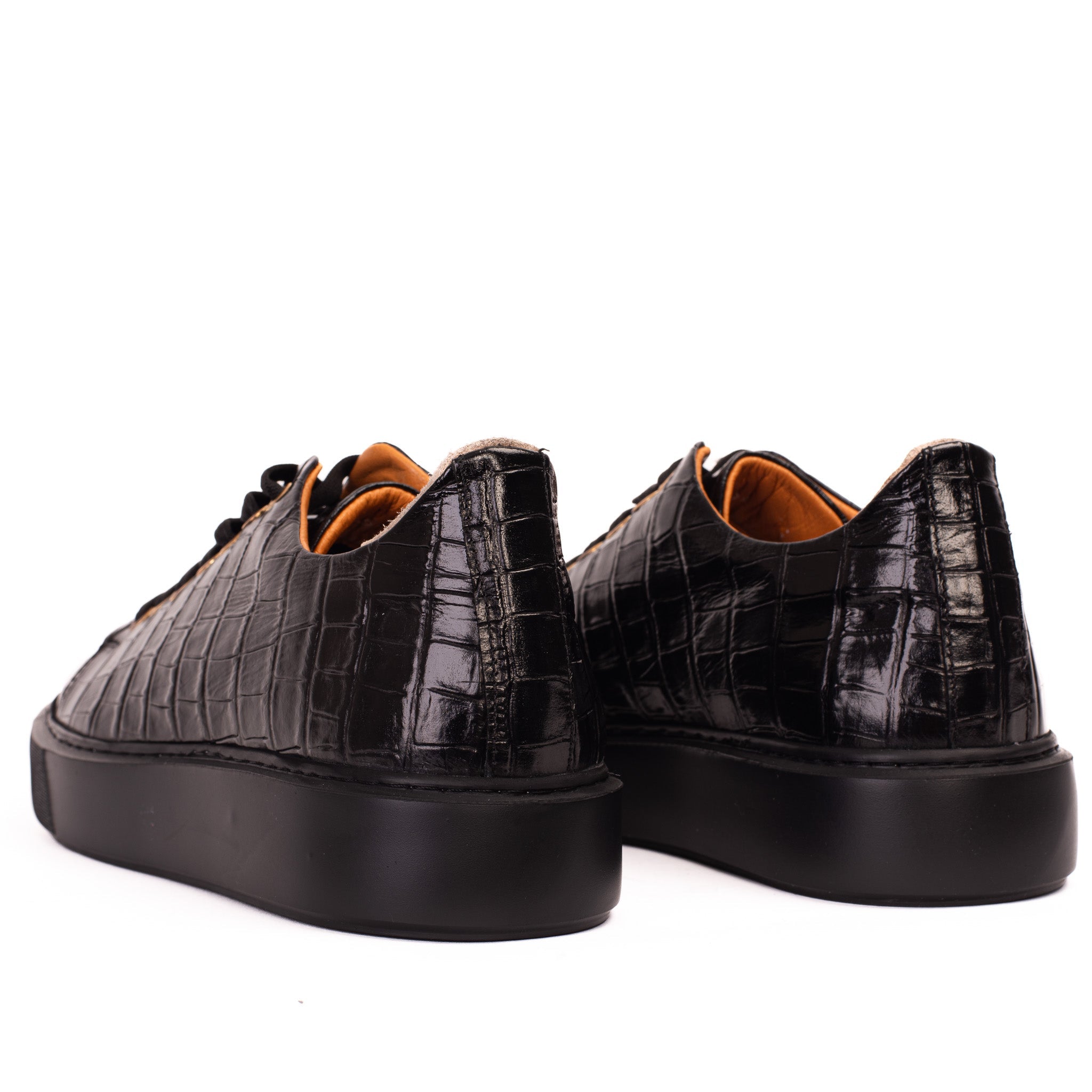 The Dublin Black Leather Sneaker - Vinci Leather