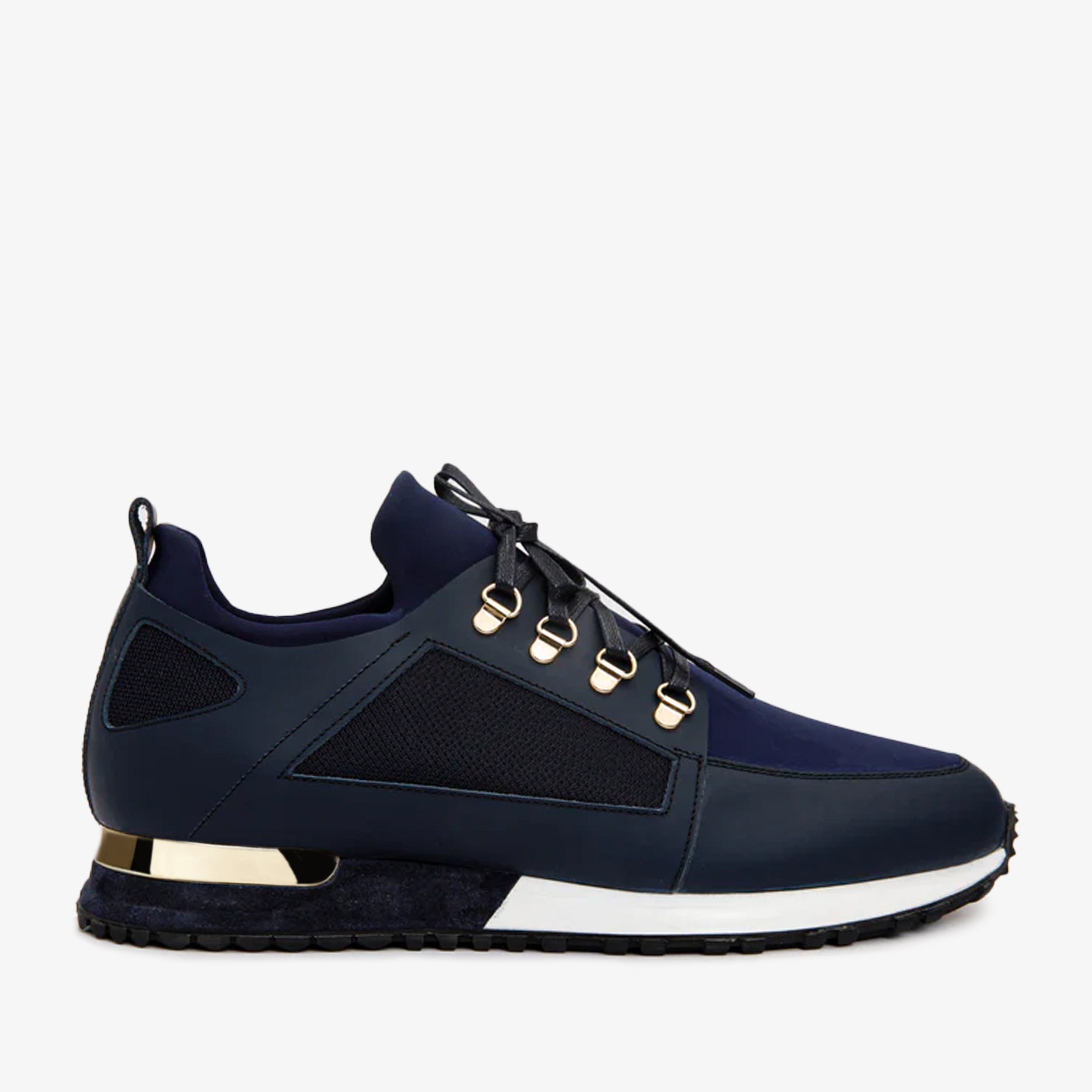 The Emir Navy Leather Sneaker - Vinci Leather