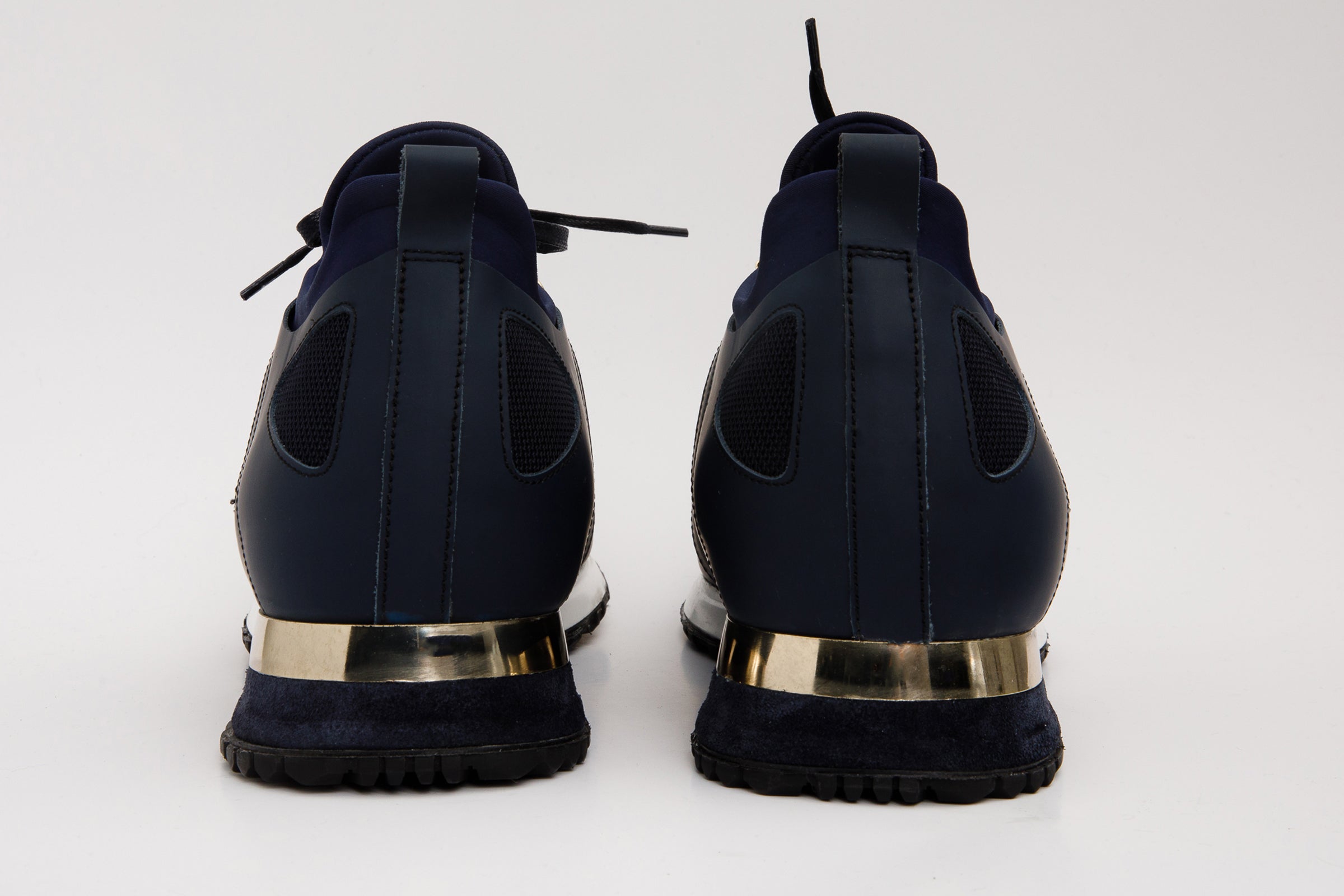 The Emir Navy Leather Sneaker - Vinci Leather