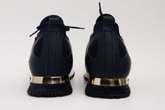 The Emir Navy Leather Sneaker - Vinci Leather