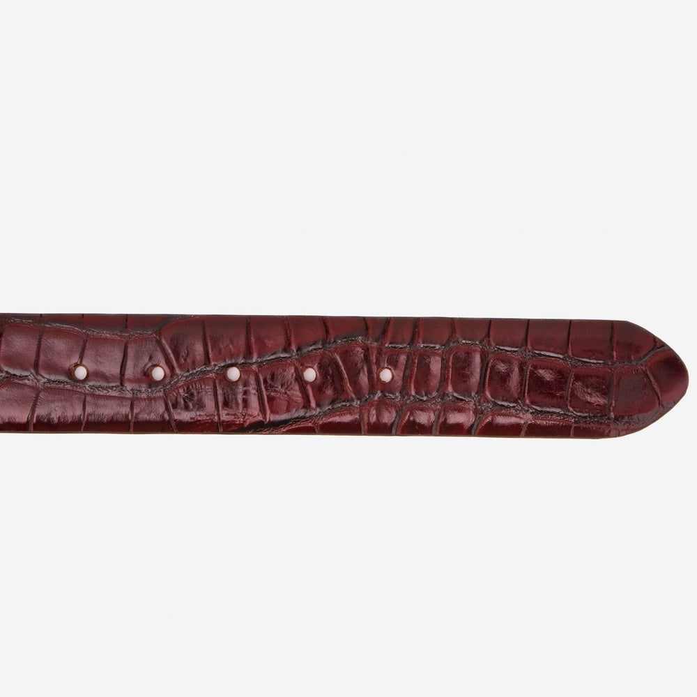 The Strat Burgundy Leather Belt - Vinci Leather