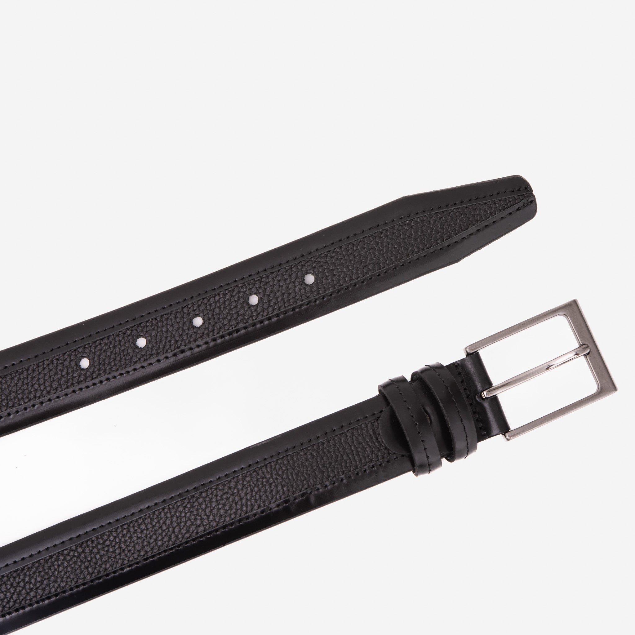 The Everest Rockwell Black Leather Belt - Vinci Leather