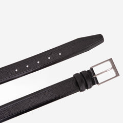 The Everest Rockwell Black Leather Belt - Vinci Leather