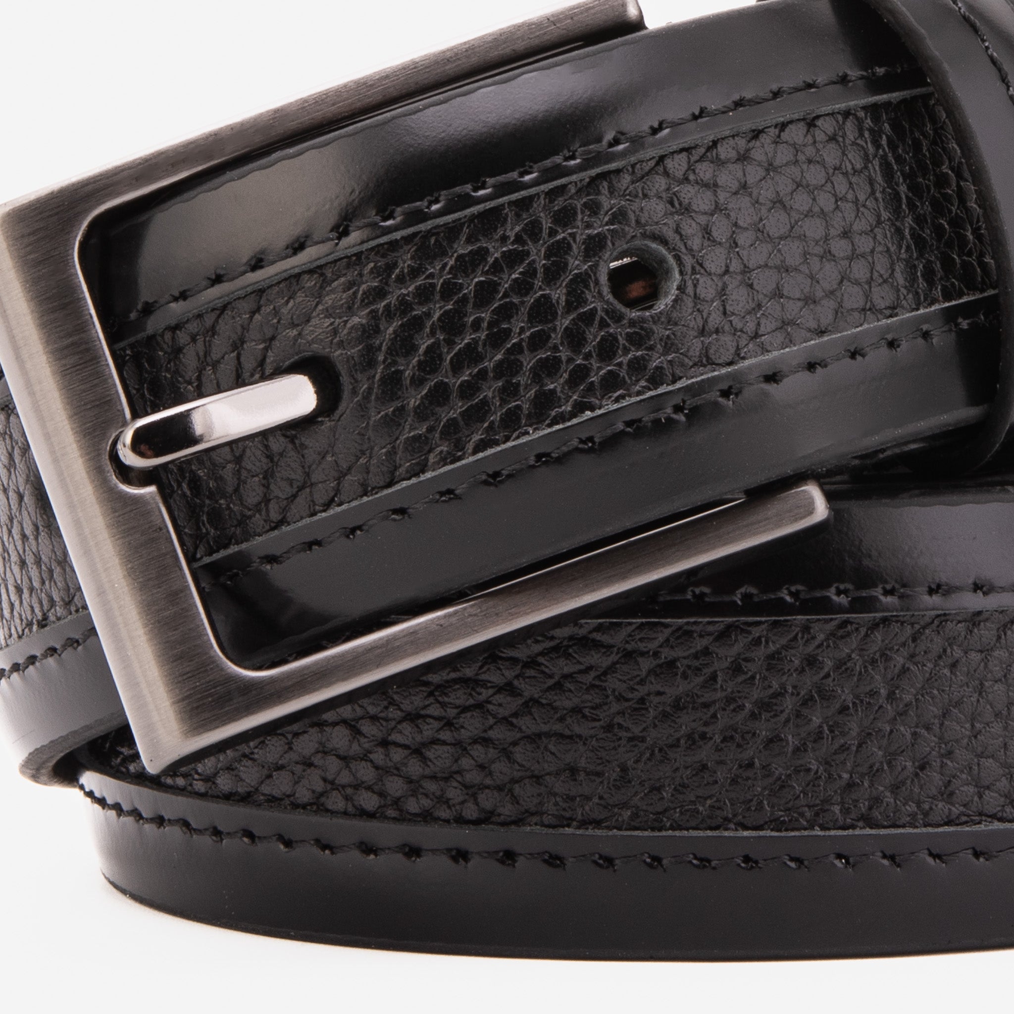 The Everest Rockwell Black Leather Belt - Vinci Leather
