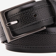 The Everest Rockwell Black Leather Belt - Vinci Leather