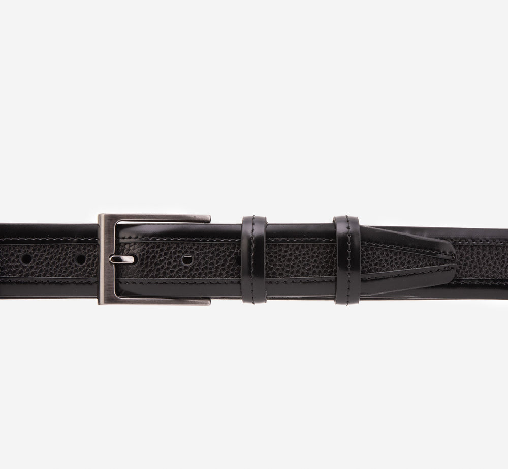 The Everest Rockwell Black Leather Belt - Vinci Leather