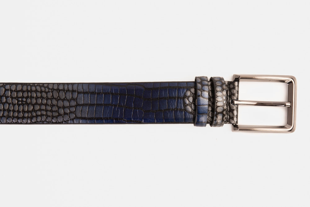 The Mush Navy Blue Belt - Vinci Leather