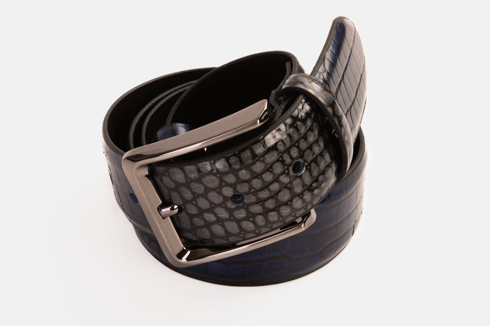 The Mush Navy Blue Belt - Vinci Leather