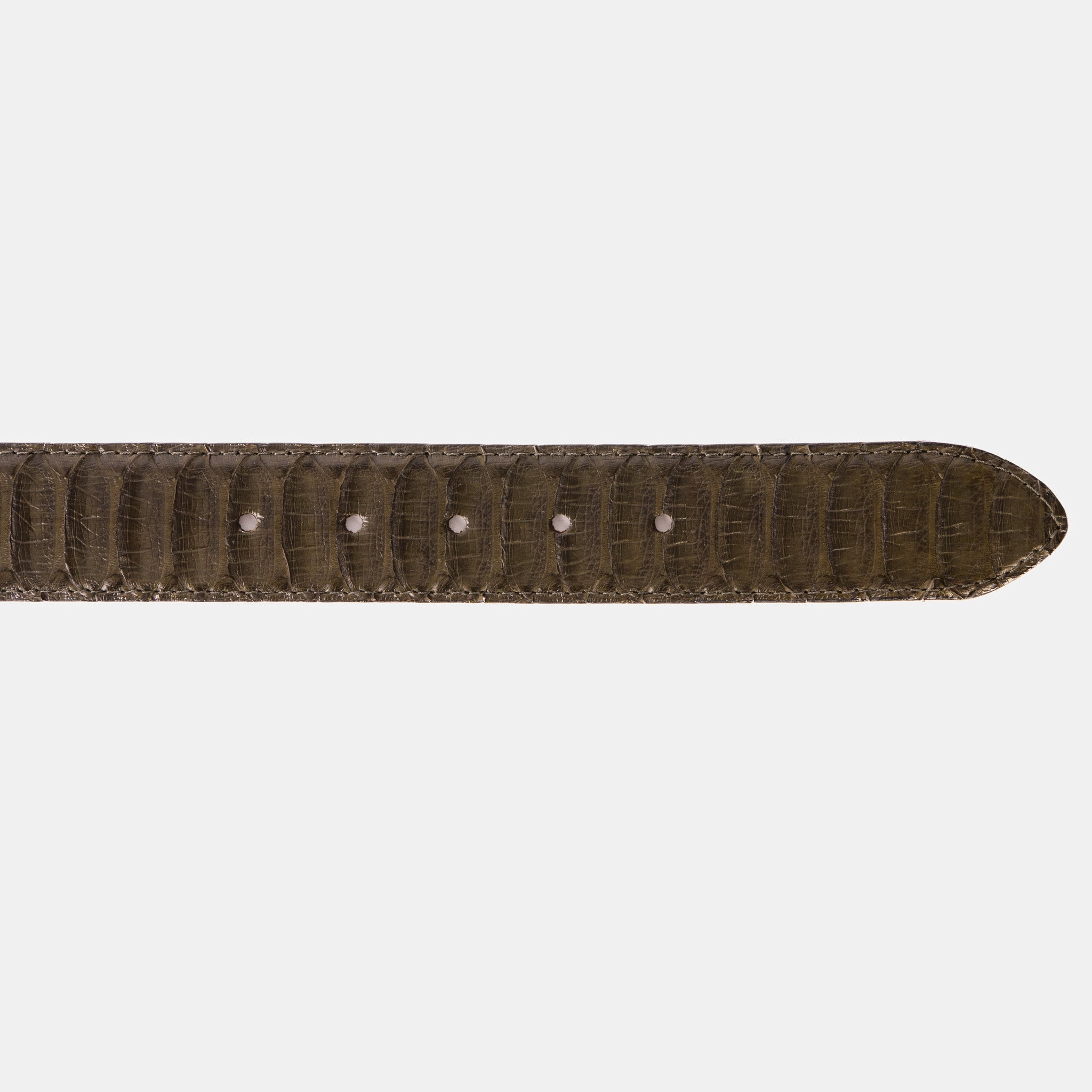 The Bethesda Green Pythn Snk Leather Belt - Vinci Leather