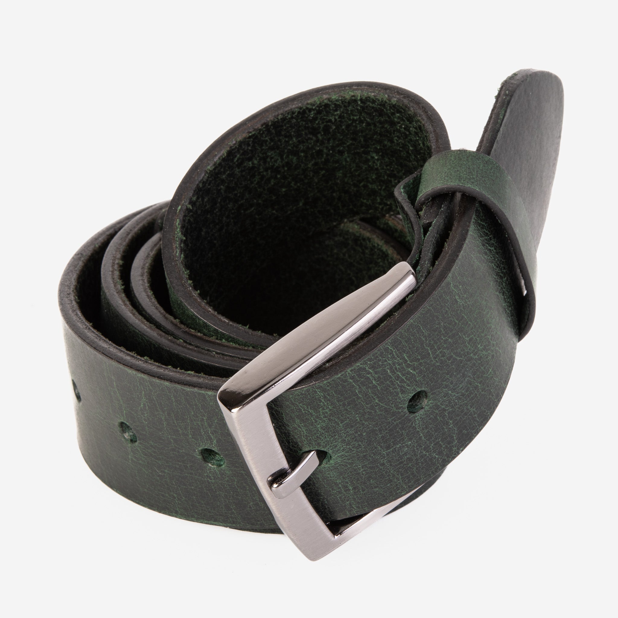 The Prime Forest Green Leather Belt - Vinci Leather