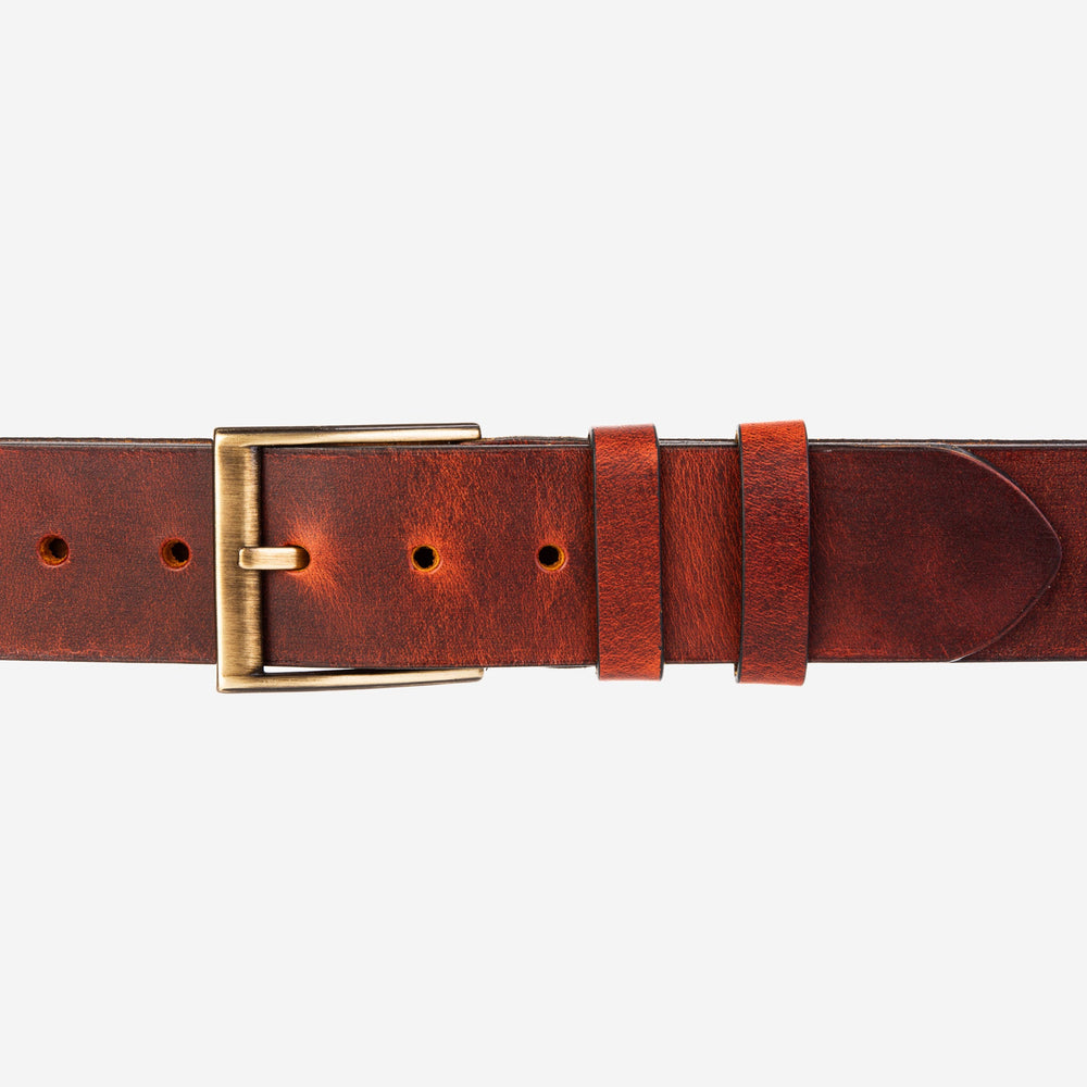 The Prime Burnt Sienna Leather Belt - Vinci Leather